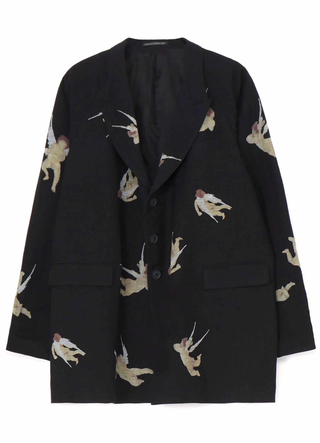 AdjustableHood ANGEL PATTERN DOUBLE FRONT JACKET