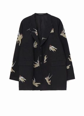 ANGEL PATTERN DOUBLE FRONT JACKET Embroidered