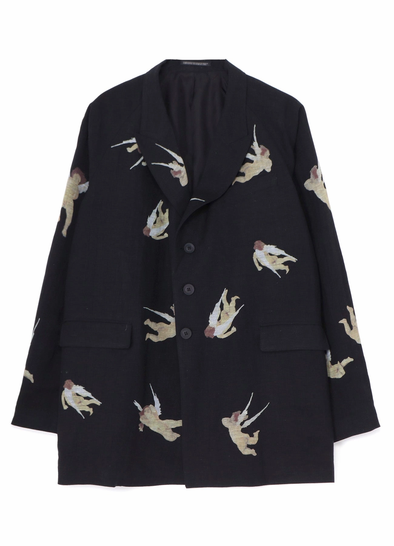 ANGEL PATTERN DOUBLE FRONT JACKET DoubleReinforced Zipper Abrasion Resistant Material