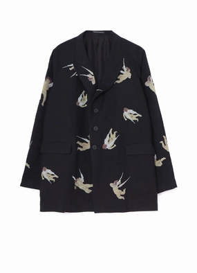 Support ANGEL PATTERN DOUBLE FRONT JACKET