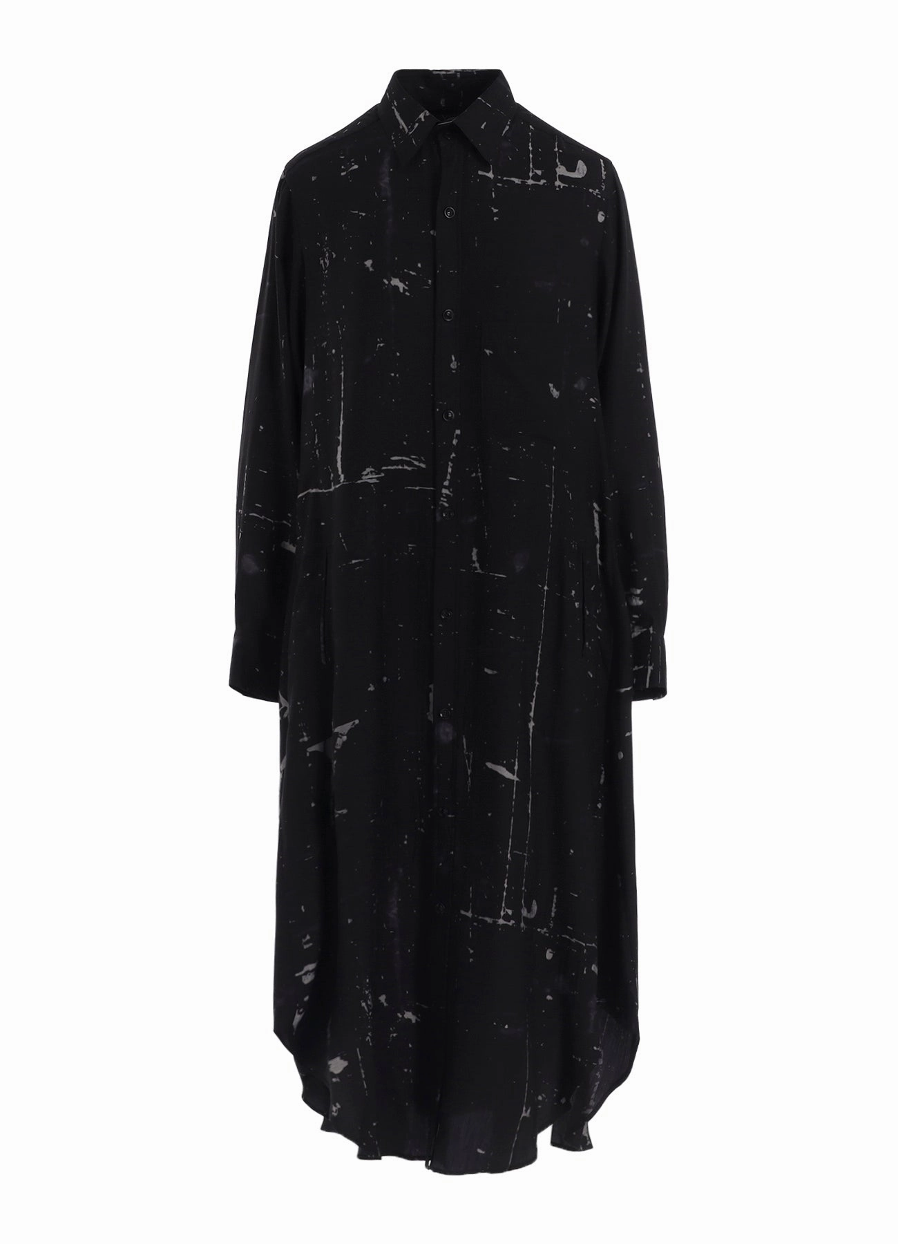 ANGEL-PRINT DUNGAREE TWILL SHIRT DRESS Relaxed outdoor dress