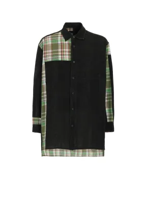 Everyday Essential Static Dissipating Fiber MADRAS CHECK PIGMENT PRINT OVERSIZED REGULAR COLLAR SHIRT