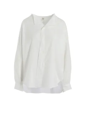 Personalized Touch Polished Style [Y's BORN PRODUCT] THIN COTTON TWILL FRINGE COLLAR BLOUSE