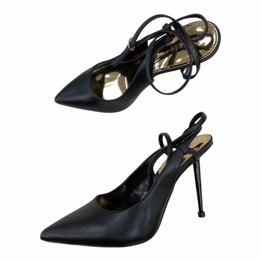 Durable Sole Sandals Heels Kitten By Guess In Black, Size:10