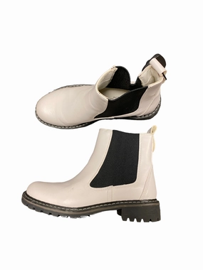 ZipUp Boots Ankle Heels By Corkys In White, Size: 7