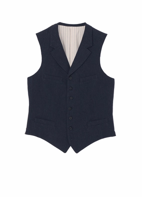 easy to install Dull color ??PIECE UNIQUE/AOYAMA??W/C ARMY SERGE VEST WITH BACK LEATHER