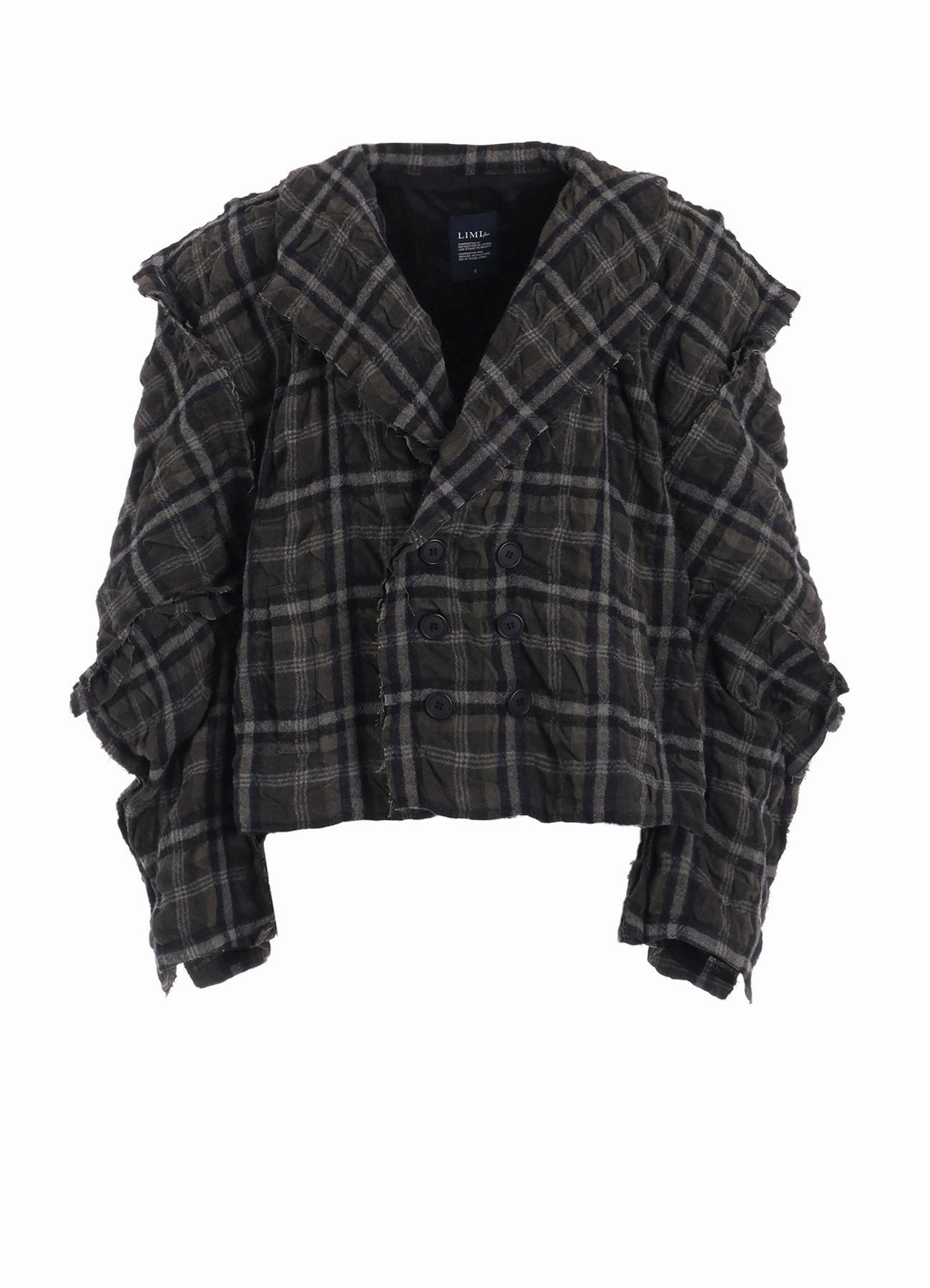 INK DYEING PLAID BOX JACKET B suitable for extreme sports