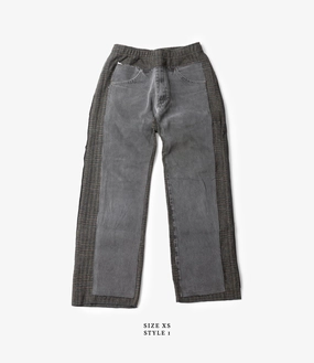 Stay Comfortable Covered Pant??C Black Denim / Glen Plaid Wool