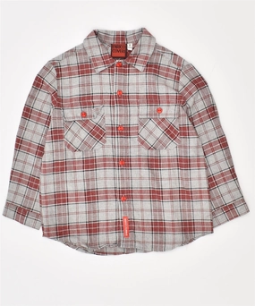 Stretchable Cloth ENRICO COVERI Boys Shirt 18-24 Months Grey Check Cotton