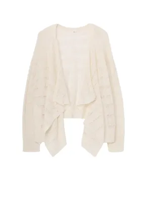 Relax Daily Thermo Regulating Fibers 7G2P OPENWORK DRAPE SHORT CARDIGAN