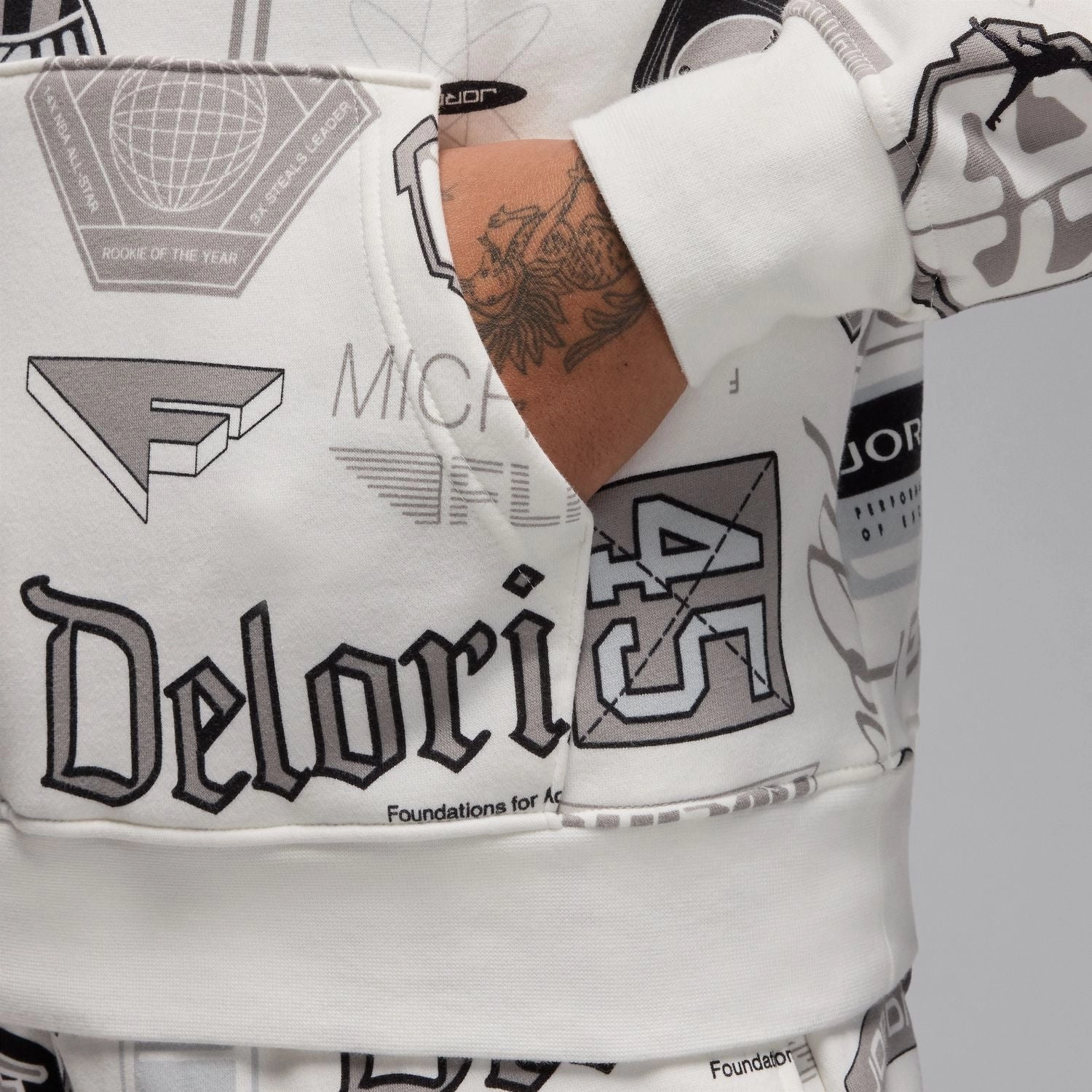 wrinkle free Koala like AOP Fleece PO Hoody - Mens