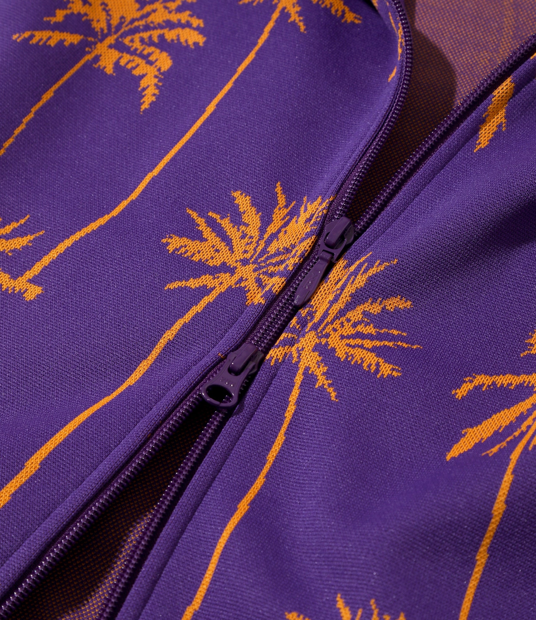 Track Jacket ?C?Purple/Orange Palm Tree Jacquard Outdoor Fit
