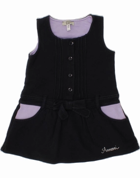 Fashionable Design ARMANI BABY Baby Girls A-Line Dress 12-18 Months Black Colourblock