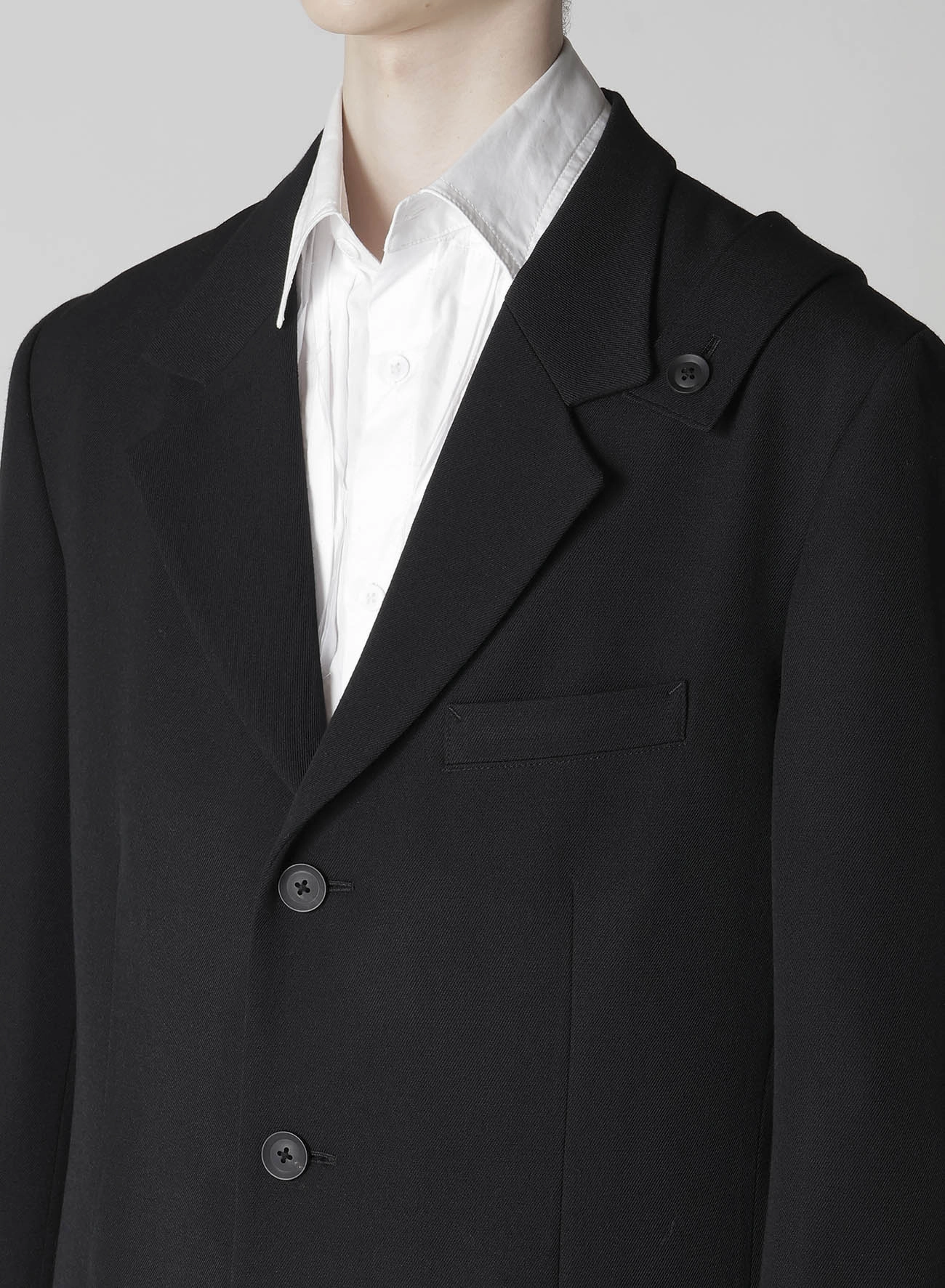 Gift Compact Packability ARMY GABARDINE SHOULDER TAB LONG JACKET