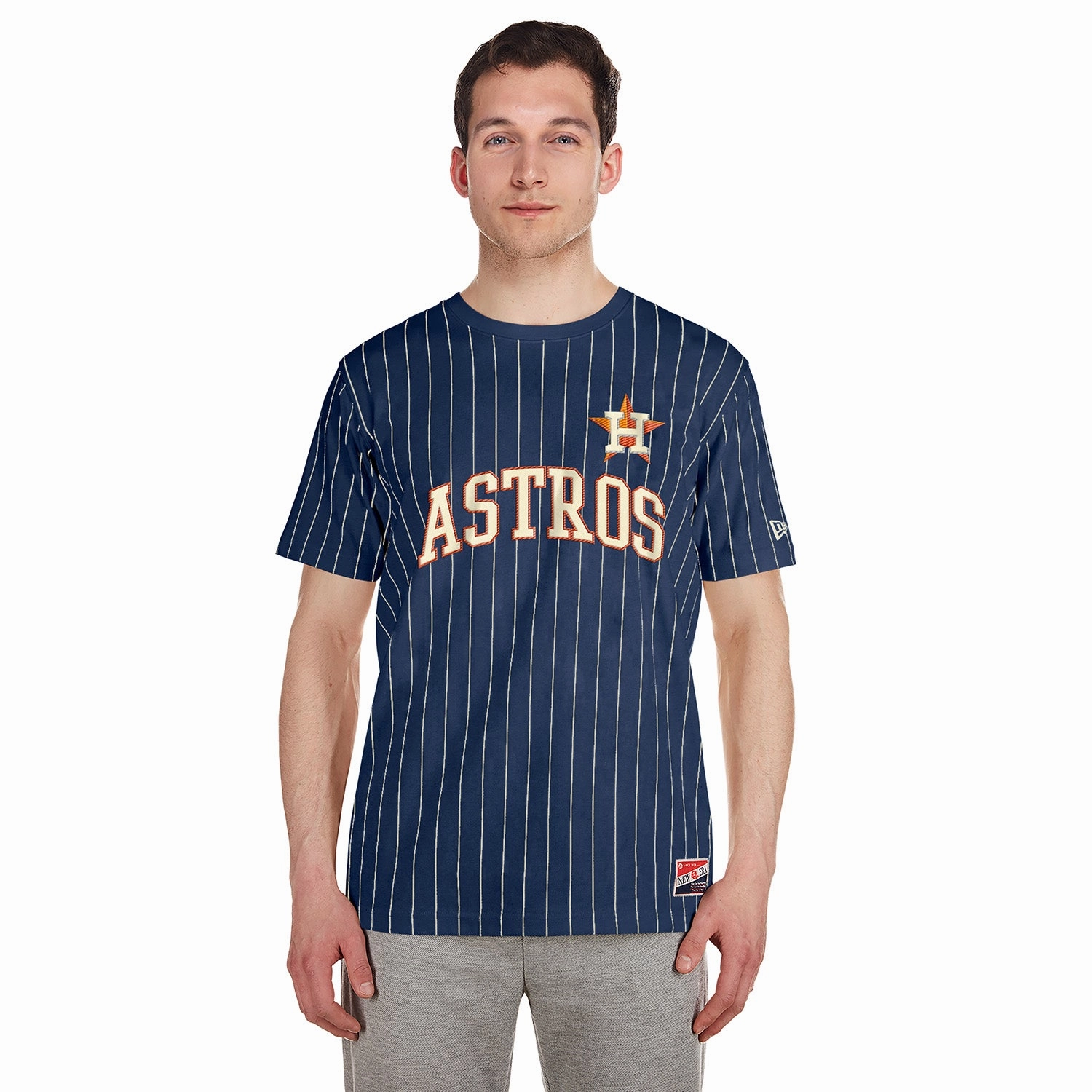Astros Chrome Pinstripe Tee - Mens Tight fit sexiness EcoFriendlyDyes