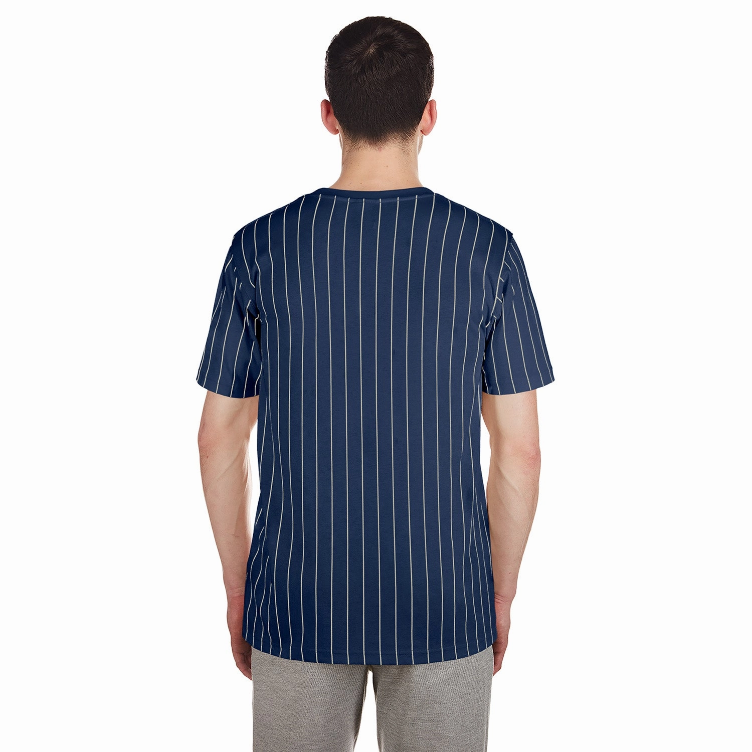 Astros Chrome Pinstripe Tee - Mens Flexible Wear Best Seller