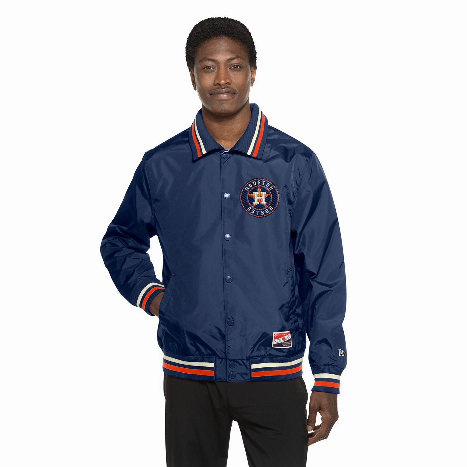 mid-length Astros Snap Front Jacket - Mens
