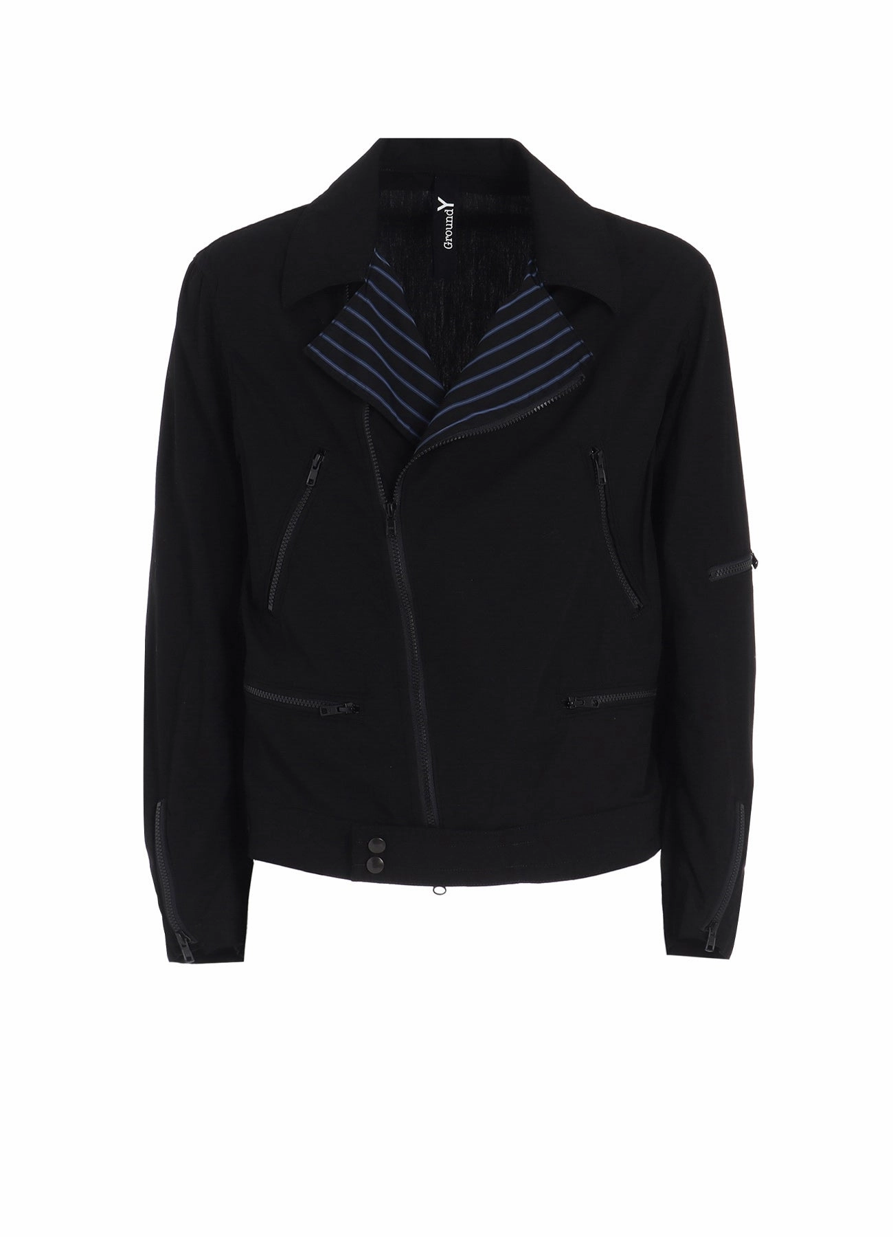 COTTON BROAD   CUPRA STRIPE STRIPE SWITCHING RIDERS JACKET Overcome