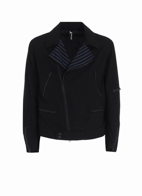 COTTON BROAD   CUPRA STRIPE STRIPE SWITCHING RIDERS JACKET Overcome