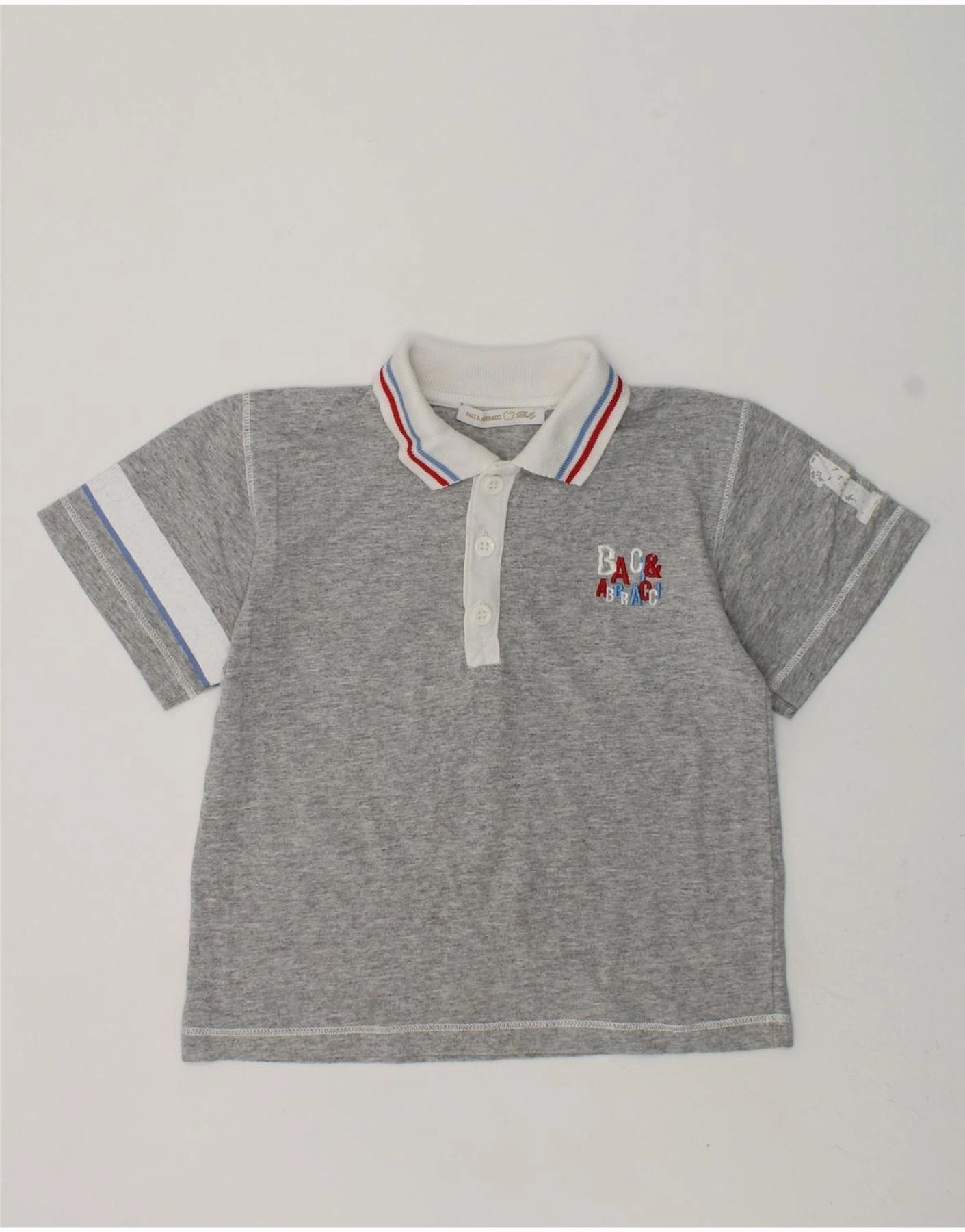 Trendsetting Design City Exploration BACI & ABBRACCI Baby Boys Graphic Polo Shirt 18-24 Months Grey Cotton