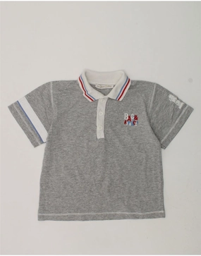 Trendsetting Design City Exploration BACI & ABBRACCI Baby Boys Graphic Polo Shirt 18-24 Months Grey Cotton