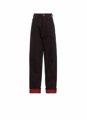 BACK RED BLACK DENIM PANTS WaterproofTechnology