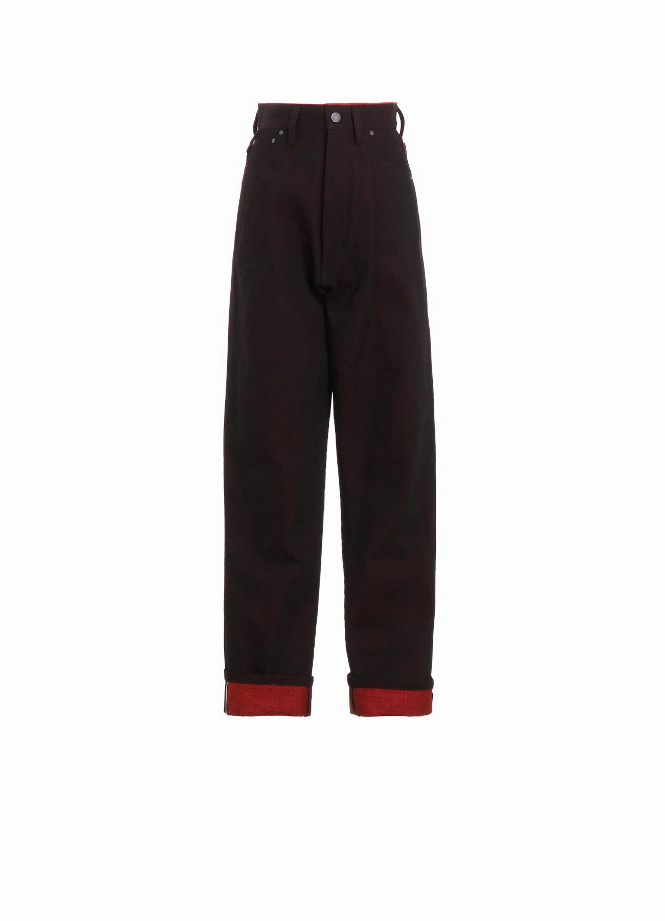 BACK RED BLACK DENIM PANTS WaterproofTechnology
