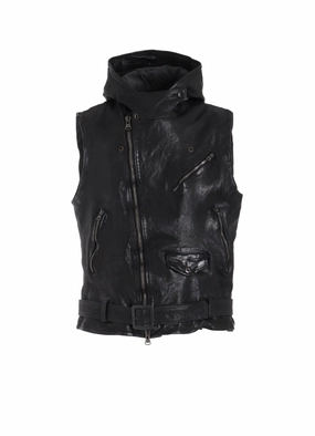 BACKLASH CALF DYED W HOODIE RIDERS VEST low - ground - clearance Tele - operated