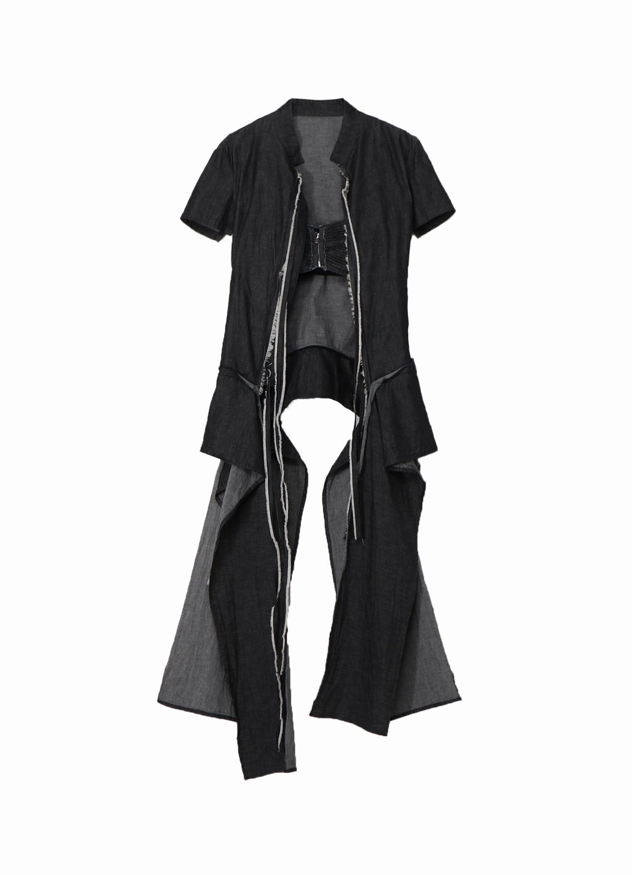 LIGHT DENIM GATHERED JACKET Windproof Fit Abrasion Resistant Panels