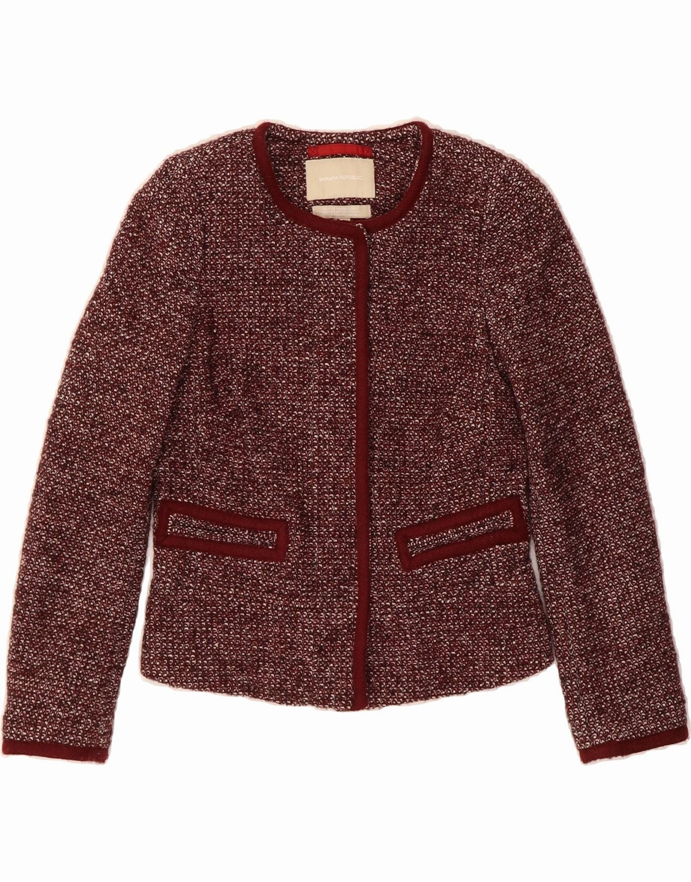 Elegant Craft BANANA REPUBLIC Womens Blazer Jacket US 00 2XS Burgundy Cotton