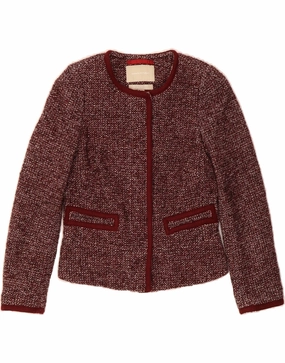 Elegant Craft BANANA REPUBLIC Womens Blazer Jacket US 00 2XS Burgundy Cotton