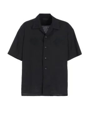 BAROQUE EMBROIDERY OPEN-COLLAR SHIRT Seamless Shoulder