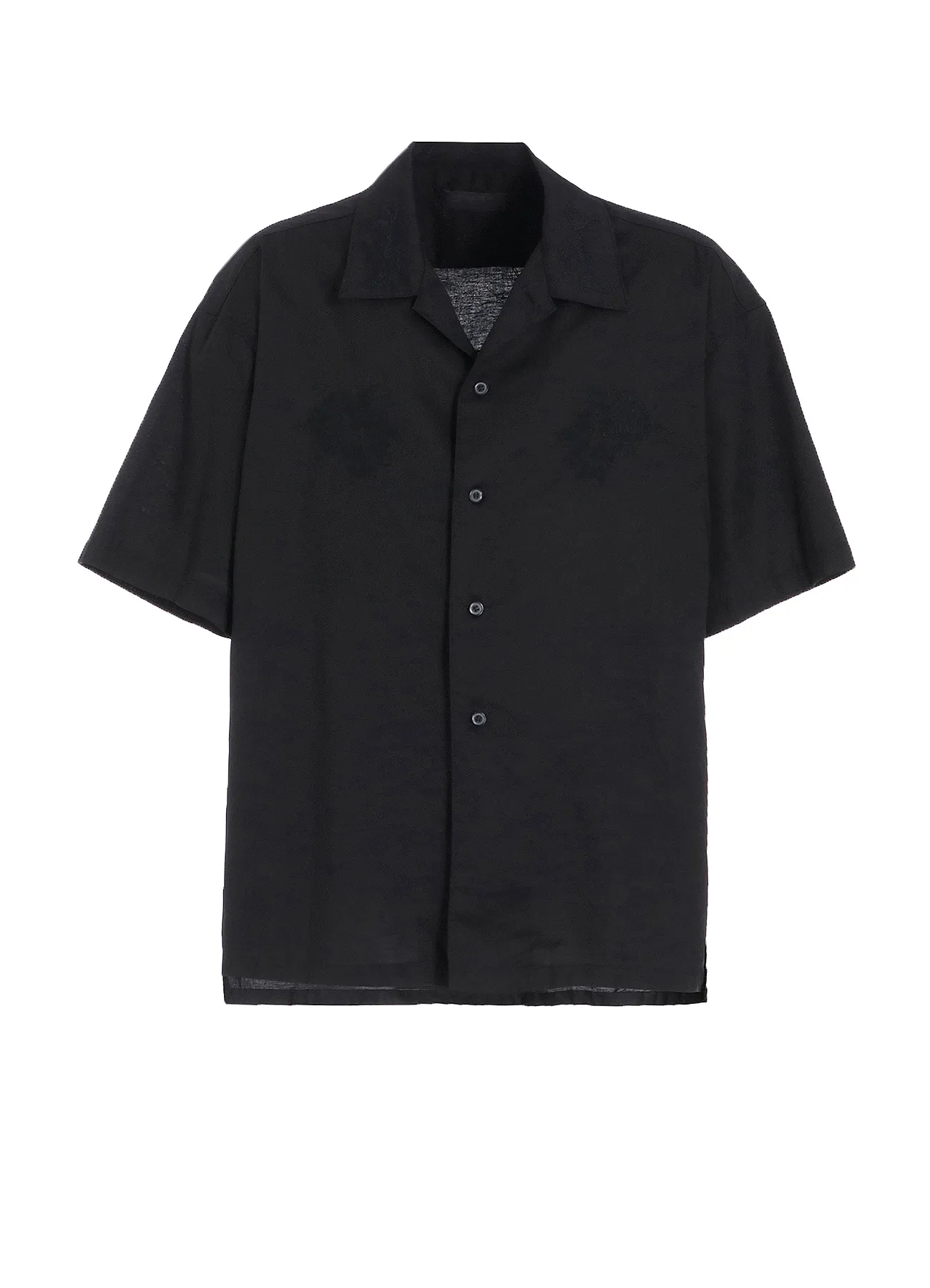 BAROQUE EMBROIDERY OPEN-COLLAR SHIRT Seamless Shoulder