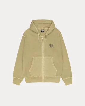 BASIC STUSSY PIG DYED ZIP HOOD Cozy Street Style Outdoor Sporty