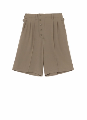 POLYESTER WASHER TWILL BUTTON-UP SHORTS Odor Control Technology