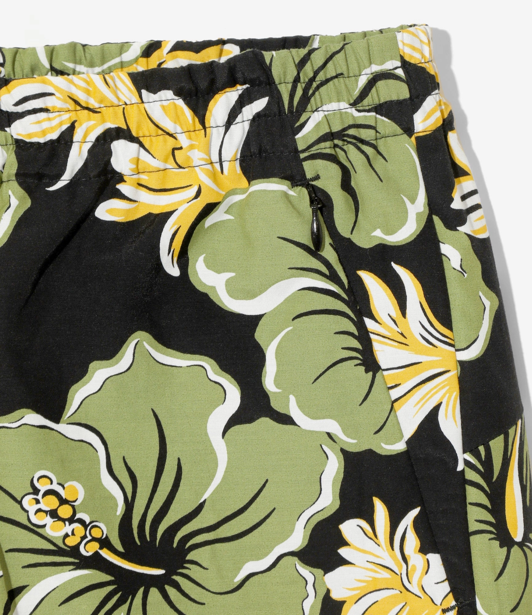 Basketball Short ?C?Black Floral Papillon Print Rayon stain resistant coating Chic Comfort