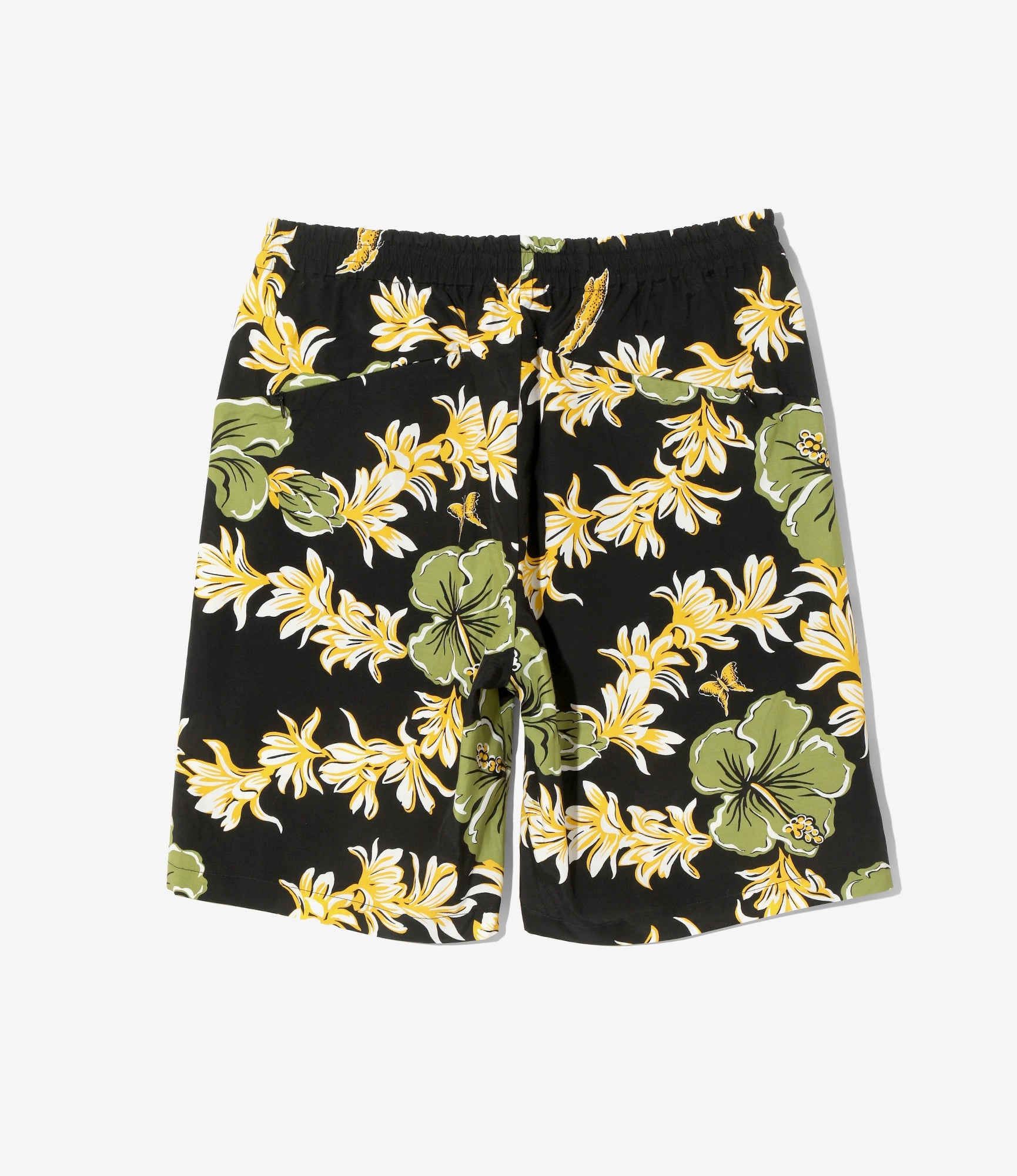 Functional Fit Basketball Short ?C?Black Floral Papillon Print Rayon