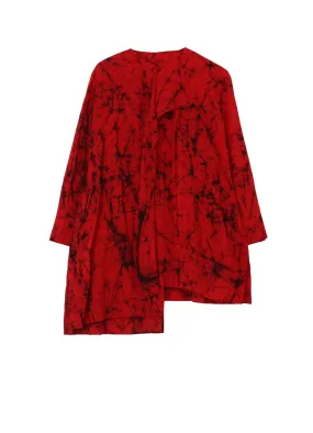 Quick Release Placket Sustainable Dye Process BATIKK LAWN DRAPED BLOUSE A