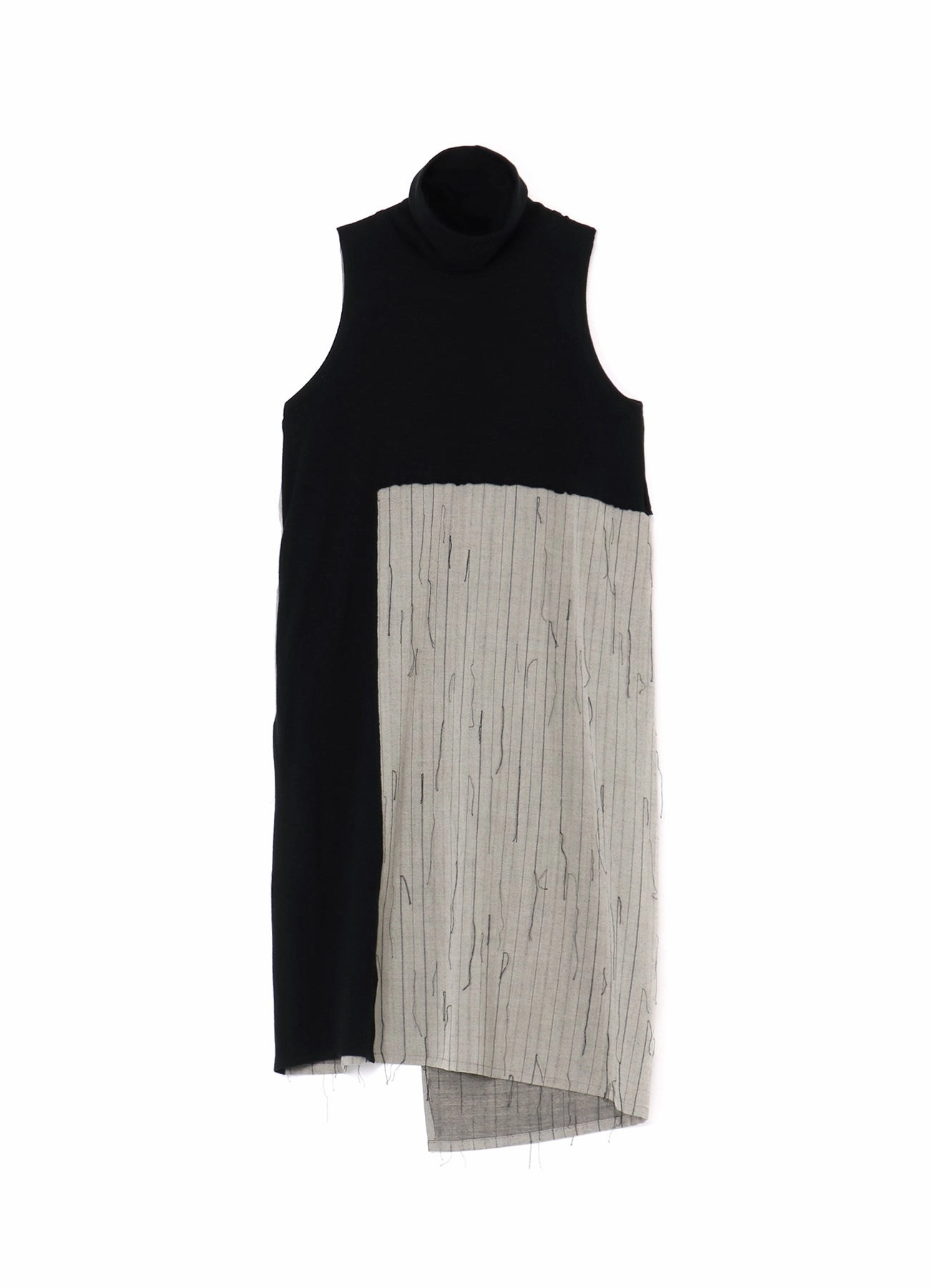 animal-print SLEEVELESS KNITTED TURTLENECK DRESS