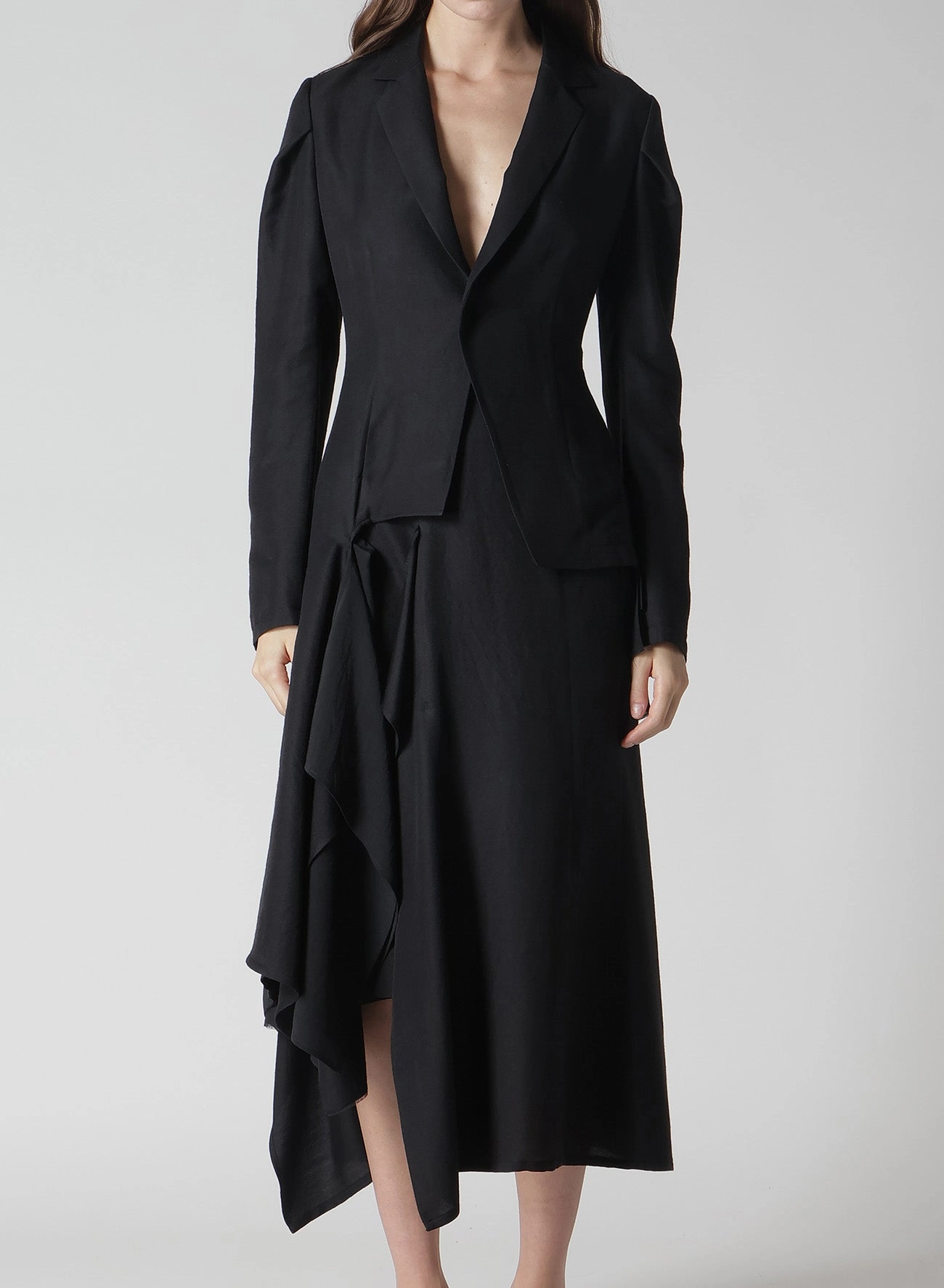 club S/W TWILL 2 LAYERED UNBALANCED JACKET