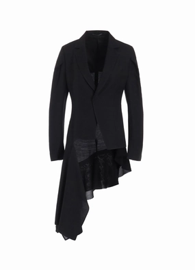 S/W TWILL 2 LAYERED UNBALANCED JACKET Windproof Shell