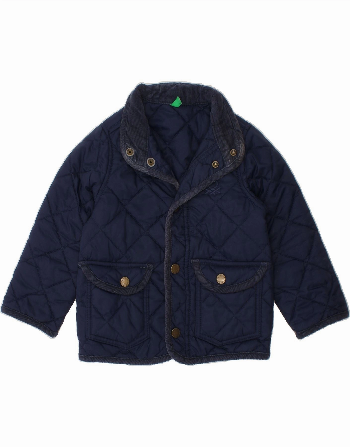 Award Construct BENETTON Baby Boys Quilted Jacket 18-24 Months Navy Blue Polyamide