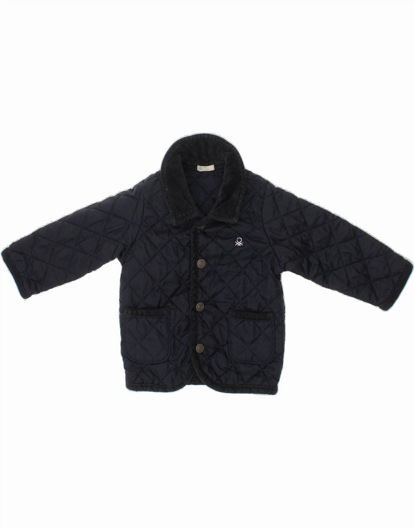 Soap Temperature Regulating BENETTON Baby Boys Quilted Jacket 6-9 Months Navy Blue Polyamide