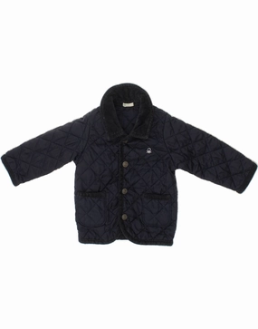 Soap Temperature Regulating BENETTON Baby Boys Quilted Jacket 6-9 Months Navy Blue Polyamide