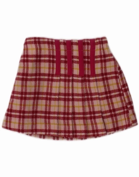 Chic Style BENETTON Baby Girls A-Line Skirt 0-3 Months W18 Pink Plaid Acrylic