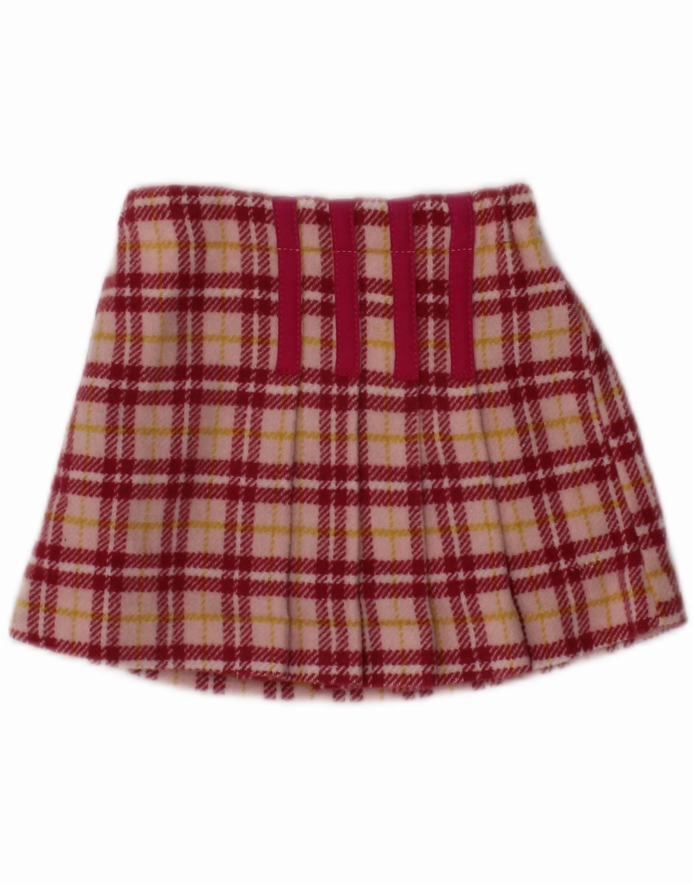 Chic Style BENETTON Baby Girls A-Line Skirt 0-3 Months W18 Pink Plaid Acrylic