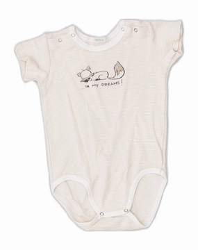 Office Lightweight Neutral Yoga BENETTON Baby Girls Graphic Bodysuit 6-9 Months Pink Striped Cotton