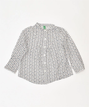 Sophisticated and Relaxed BENETTON Girls Shirt Dress 12-18 Months Multicoloured Floral Cotton