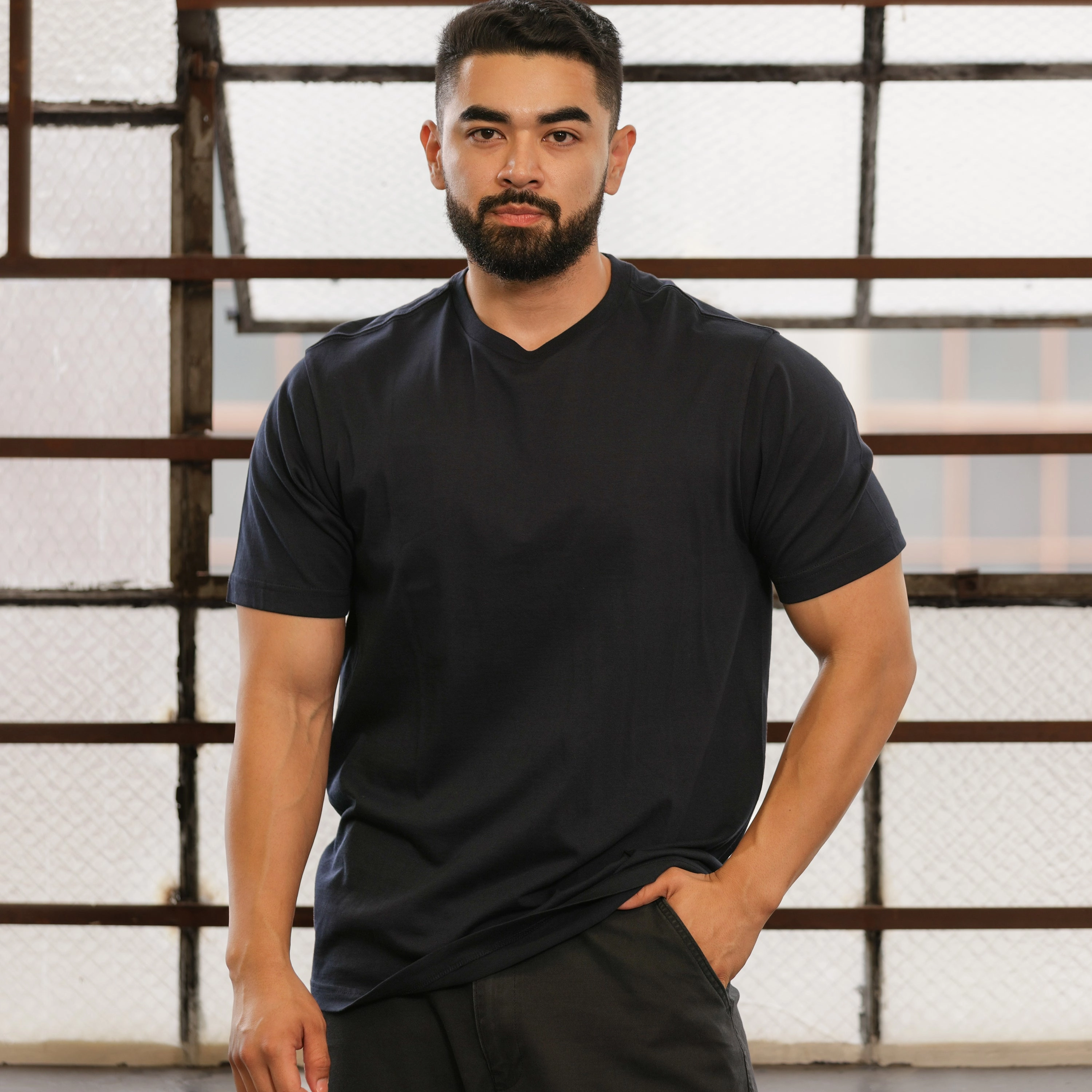 Breathable fabric Casual Choice Classic Vneck Tee - Mens