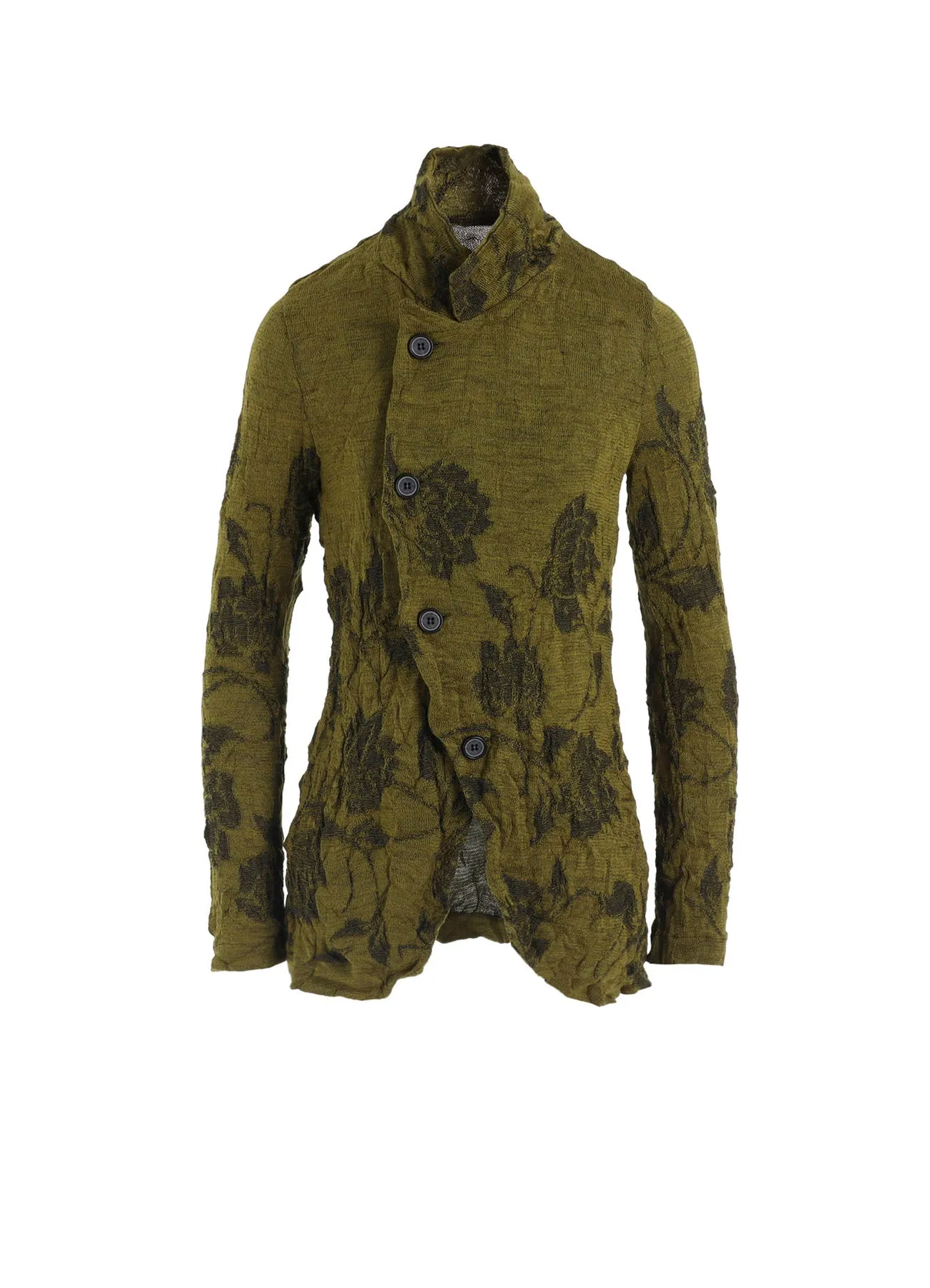 Ultra Soft Yarn All Time BIG FLOWER WRINKLED KNIT JACKET